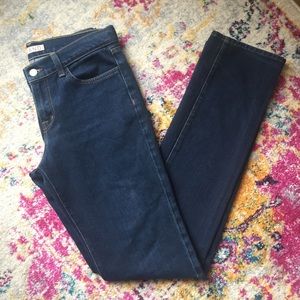 J Brand Size 27 Straight Leg Denim Jeans Dark Wash